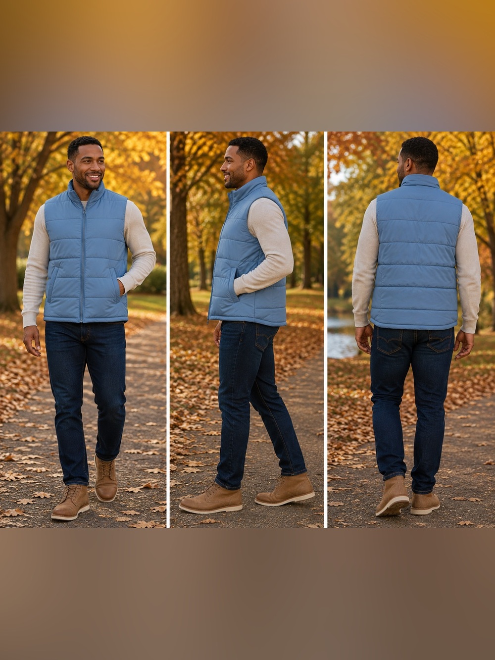 NWT Weatherproof Vintage Blue Puffer Vest XXL Quilted Zip Winter Jacket